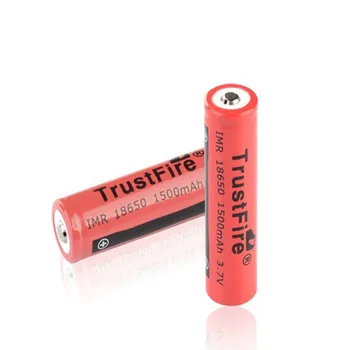 TrustFire IMR18650 3.7V 1500mAh Lithium Manganese Battery Rechargeable Power Source for LED Flashlight (1 Pair)
TrustFire IMR18650 3.7V 1500mAh Lithium Manganese Battery Rechargeable Power Source for LED Flashlight (1 Pair)