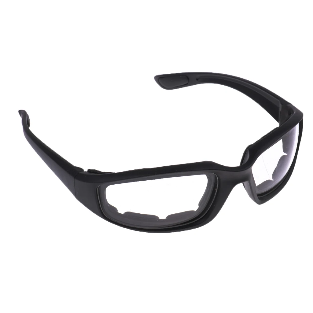 Motorcycle Windproof Dustproof Riding Glasses Padded Comfortable Clear