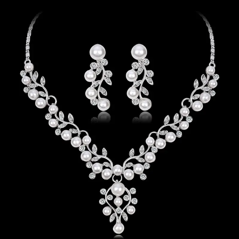 New Pearl Jewelry Sets For Women African Beads Jewelry Set Wedding Imitation Crystal Bridal Dubai Necklace Jewelery Costume
New Pearl Jewelry Sets For Women African Beads Jewelry Set Wedding Imitation Crystal Bridal Dubai Necklace Jewelery Costume