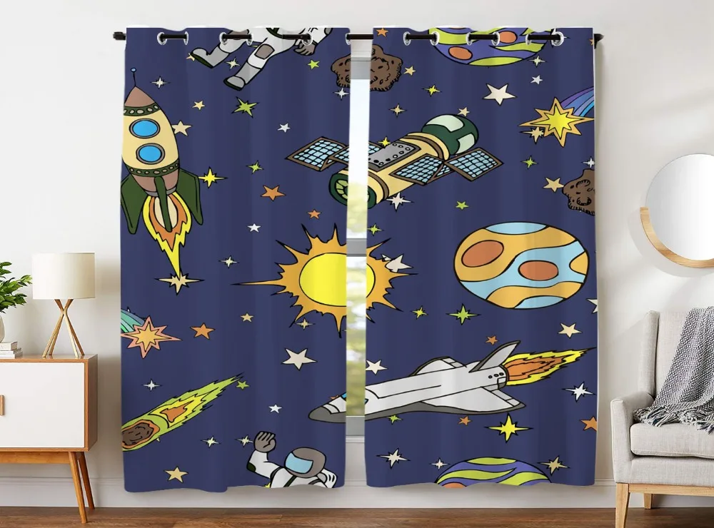 Blackout Curtains 2 Panels Grommet Curtains for Bedroom Spaceship Sun Rocket Galaxy Boy
Blackout Curtains 2 Panels Grommet Curtains for Bedroom Spaceship Sun Rocket Galaxy Boy