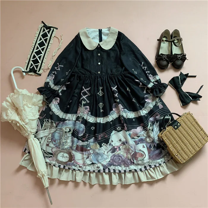 Rabbit & Alice ~ Sweet Printed Half Sleeve Lolita Dress Peter Pan Collar Party Dress
Rabbit & Alice ~ Sweet Printed Half Sleeve Lolita Dress Peter Pan Collar Party Dress