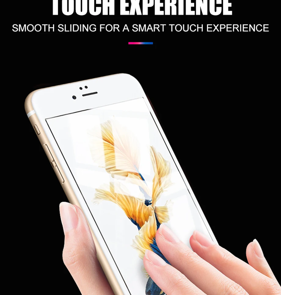 12-PC-5D Glass on the for iPhone 6 7 Tempered Glass For iPhone X 7 8 Plus Screen Protective Film