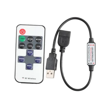 5V USB 11 Key RBG Controller RF Wireless Remote Control Dimmer For SMD 5050 2835 5630 Single Color Strip Light JQ
5V USB 11 Key RBG Controller RF Wireless Remote Control Dimmer For SMD 5050 2835 5630 Single Color Strip Light JQ