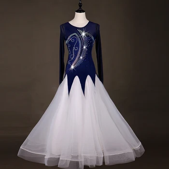 Standard Ballroom Dancing Dress - Women Ballroom Dance strass Competition Dress Flamenco White with Bra Cup Rhinestones q051
Standard Ballroom Dancing Dress - Women Ballroom Dance strass Competition Dress Flamenco White with Bra Cup Rhinestones q051