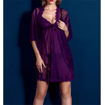 2018 Women sexy lace silk robe & gown set sleep dress+bathrobe two piece robe bridesmaid wedding sleepwear AD0273
2018 Women sexy lace silk robe & gown set sleep dress+bathrobe two piece robe bridesmaid wedding sleepwear AD0273