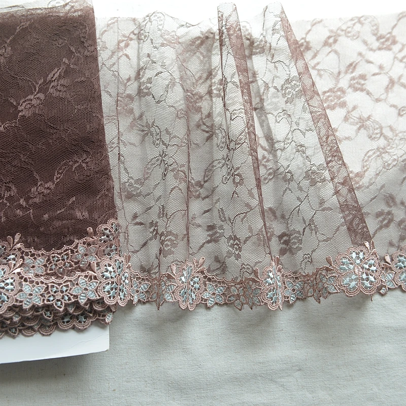 3Meters/lot 19cm wide apricot/ brown mesh embroidered lace cheongsam dress dressing material SC176
3Meters/lot 19cm wide apricot/ brown mesh embroidered lace cheongsam dress dressing material SC176