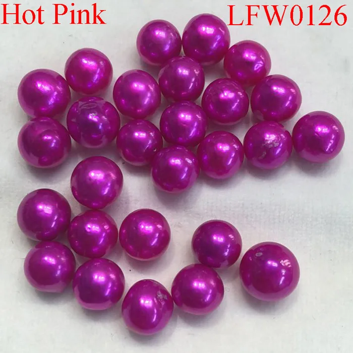 

10 Pcs 9-12mm AA+ Hot Pink Round High Luster Natural Party Gift Love Wish Undrilled Loose Colored Oyster Edison Pearls