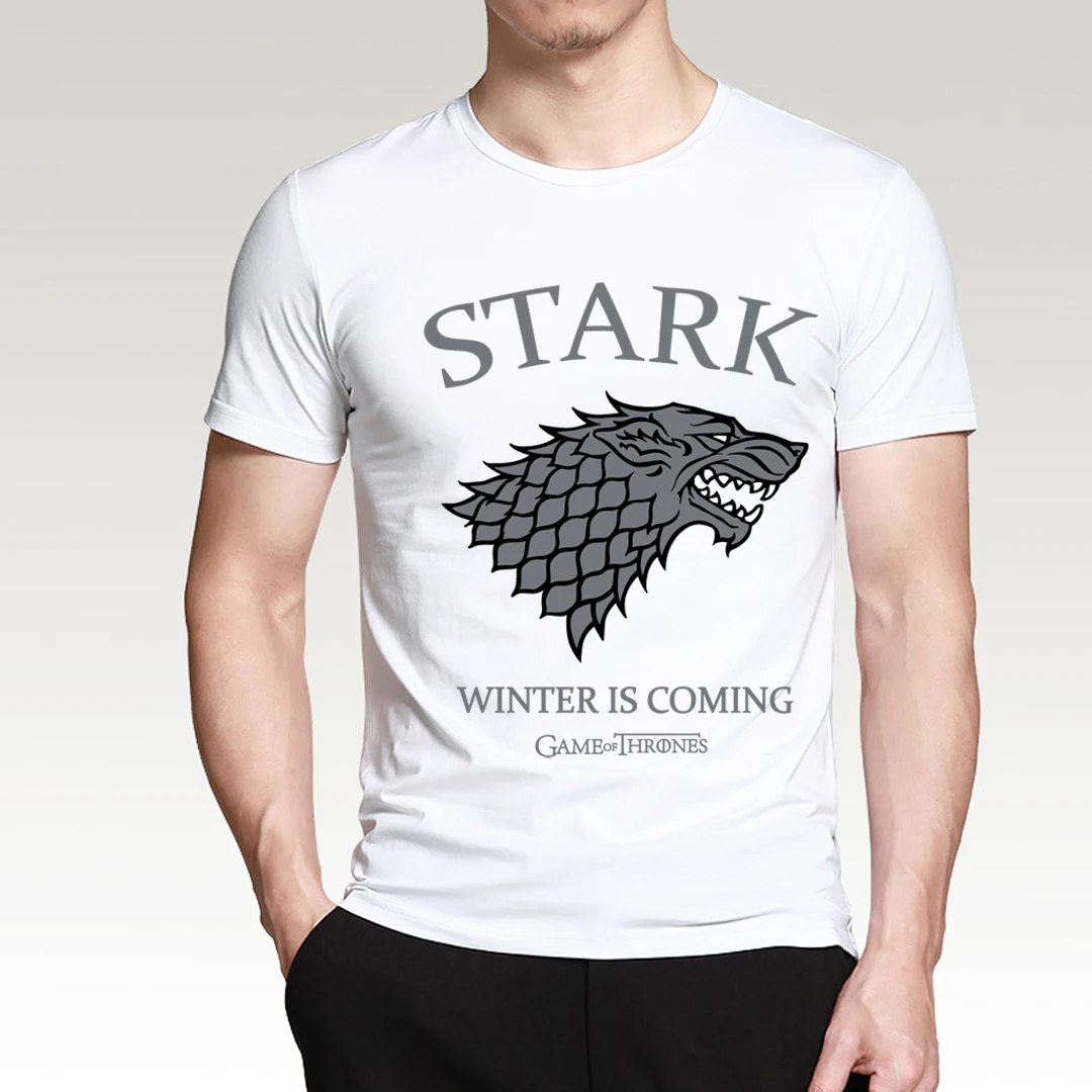 House Stark Winter Is Coming T Shirts Men 2019 Summer Game of Thrones Men Short Sleeve Shirt Cotton Hip Hop Slim Fit Tops Tees
House Stark Winter Is Coming T Shirts Men 2019 Summer Game of Thrones Men Short Sleeve Shirt Cotton Hip Hop Slim Fit Tops Tees
