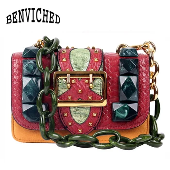 BENVICHED Genuine Leather Crossbody Bag Vintage Serpentine Tortoiseshell Chain Bag Luxury Handbags Women Bags Designer L044
BENVICHED Genuine Leather Crossbody Bag Vintage Serpentine Tortoiseshell Chain Bag Luxury Handbags Women Bags Designer L044