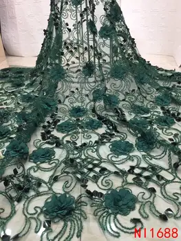 Popular Top Sale African 3D Flower Lace Fabric High Quality Beads Green Lace fabric for Wedding Evening Dress NA NI1688-1
Popular Top Sale African 3D Flower Lace Fabric High Quality Beads Green Lace fabric for Wedding Evening Dress NA NI1688-1