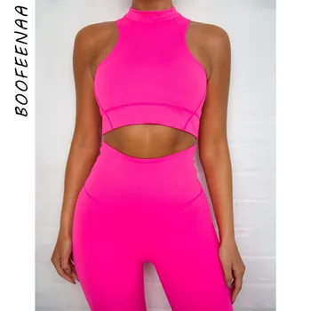 BOOFEENAA Two Piece Set Neon Yellow Pink Crop Top Pant Suits for Women Tracksuit Sexy Casual Outfits Sports Wear Gym C87-AG04
BOOFEENAA Two Piece Set Neon Yellow Pink Crop Top Pant Suits for Women Tracksuit Sexy Casual Outfits Sports Wear Gym C87-AG04