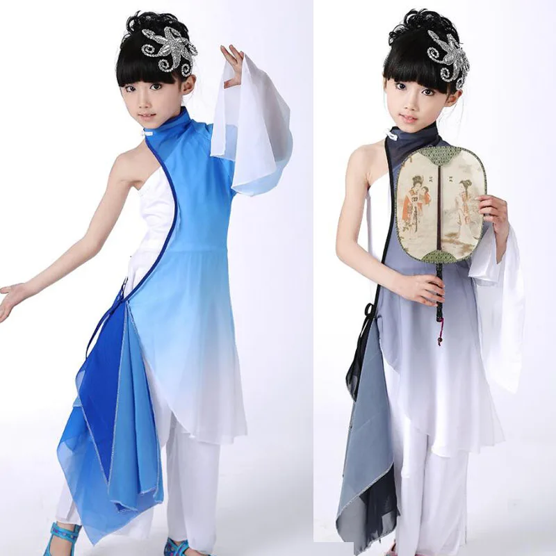 Girls Chinese perform drum Costumes Gradient Children Fan Yangko Classical Dance costumes Stage wear Performance Clothing outfit
Girls Chinese perform drum Costumes Gradient Children Fan Yangko Classical Dance costumes Stage wear Performance Clothing outfit