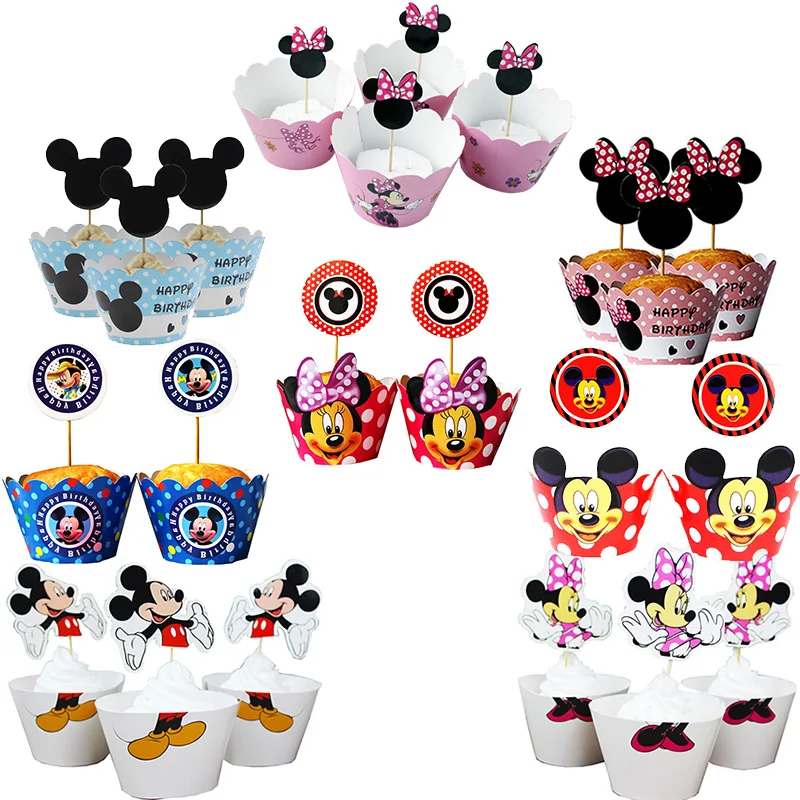 24 pcs/lot Mickey mouse Wrapper Mermaid Minnie mouse cake flag Cup cake Muffin Paper Wrapper Topper for Birthday Party Supplies
24 pcs/lot Mickey mouse Wrapper Mermaid Minnie mouse cake flag Cup cake Muffin Paper Wrapper Topper for Birthday Party Supplies