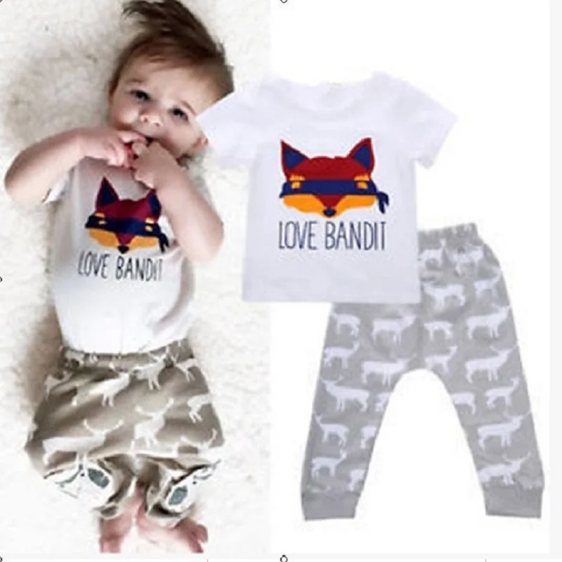 2018 New Baby Boy Clothes Set Fashion Love Bandit Baby Clothing Suit 100% Cotton Toddler Jumpsuit Girls Outfits Grey Pant Deer
2018 New Baby Boy Clothes Set Fashion Love Bandit Baby Clothing Suit 100% Cotton Toddler Jumpsuit Girls Outfits Grey Pant Deer