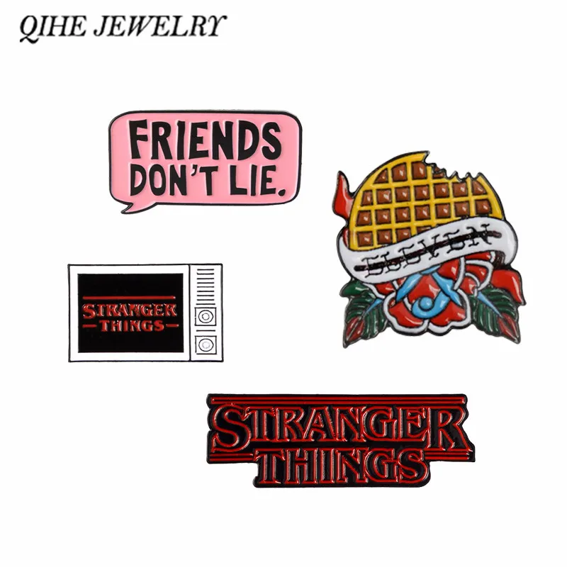QIHE JEWELRY Stranger Things Enamel Pins Waffle TV Logo Dialog Pins Badges Brooches for fans men women
QIHE JEWELRY Stranger Things Enamel Pins Waffle TV Logo Dialog Pins Badges Brooches for fans men women