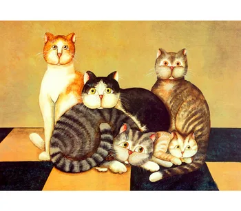 Modern handmade painting warm cat family on oil painting canvas for living room decor and wall art poster, gallery
Modern handmade painting warm cat family on oil painting canvas for living room decor and wall art poster, gallery