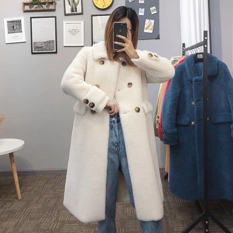 2019 winter women fashion lamb wool long coats double breasted belt plus size loose sheep shearing outerwear b183
2019 winter women fashion lamb wool long coats double breasted belt plus size loose sheep shearing outerwear b183