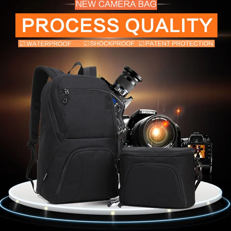 HuWANG 2 in 1 Backpack For Camera Tablet PC DSLR Camera Bag Lens Pouch For Max 15.6 inch Laptop with Rain Cover
HuWANG 2 in 1 Backpack For Camera Tablet PC DSLR Camera Bag Lens Pouch For Max 15.6 inch Laptop with Rain Cover