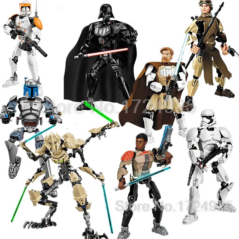 Single Sale General Darth Vader Space Wars Action Figure Jango Fett Rey Phasma Luke Building Blocks Models Bricks Toys
Single Sale General Darth Vader Space Wars Action Figure Jango Fett Rey Phasma Luke Building Blocks Models Bricks Toys