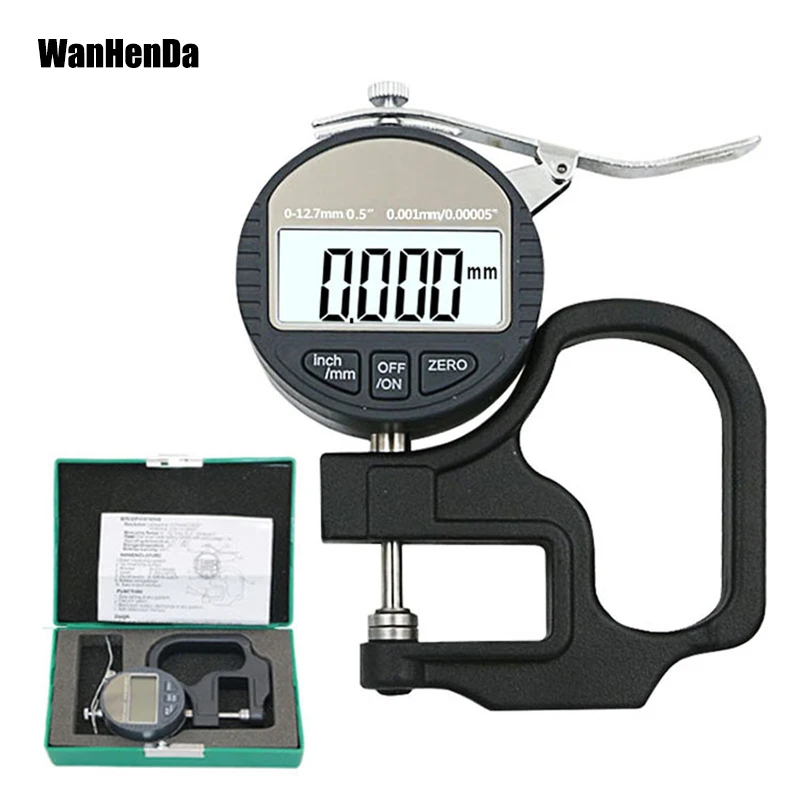 

0.001mm Electronic Thickness Gauge 10mm Digital Micrometer Thickness Meter Micrometro Thickness Tester With RS232 Data Output