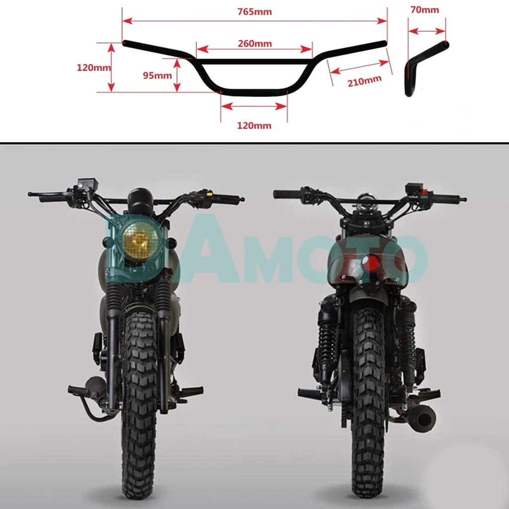 Retro motorcycle modification to strengthen the crossbar direction faucet handlebar 22MM for CG Tracker off-road steering
Retro motorcycle modification to strengthen the crossbar direction faucet handlebar 22MM for CG Tracker off-road steering
