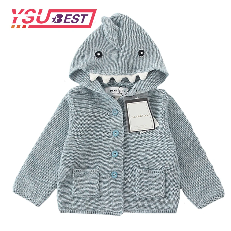 Cartoon Shark Boys Sweaters Baby Girls Cardigan Boys Knitted Jackets With Hooded Autumn Children Long Sleeve Coat Girls Cardigan
Cartoon Shark Boys Sweaters Baby Girls Cardigan Boys Knitted Jackets With Hooded Autumn Children Long Sleeve Coat Girls Cardigan
