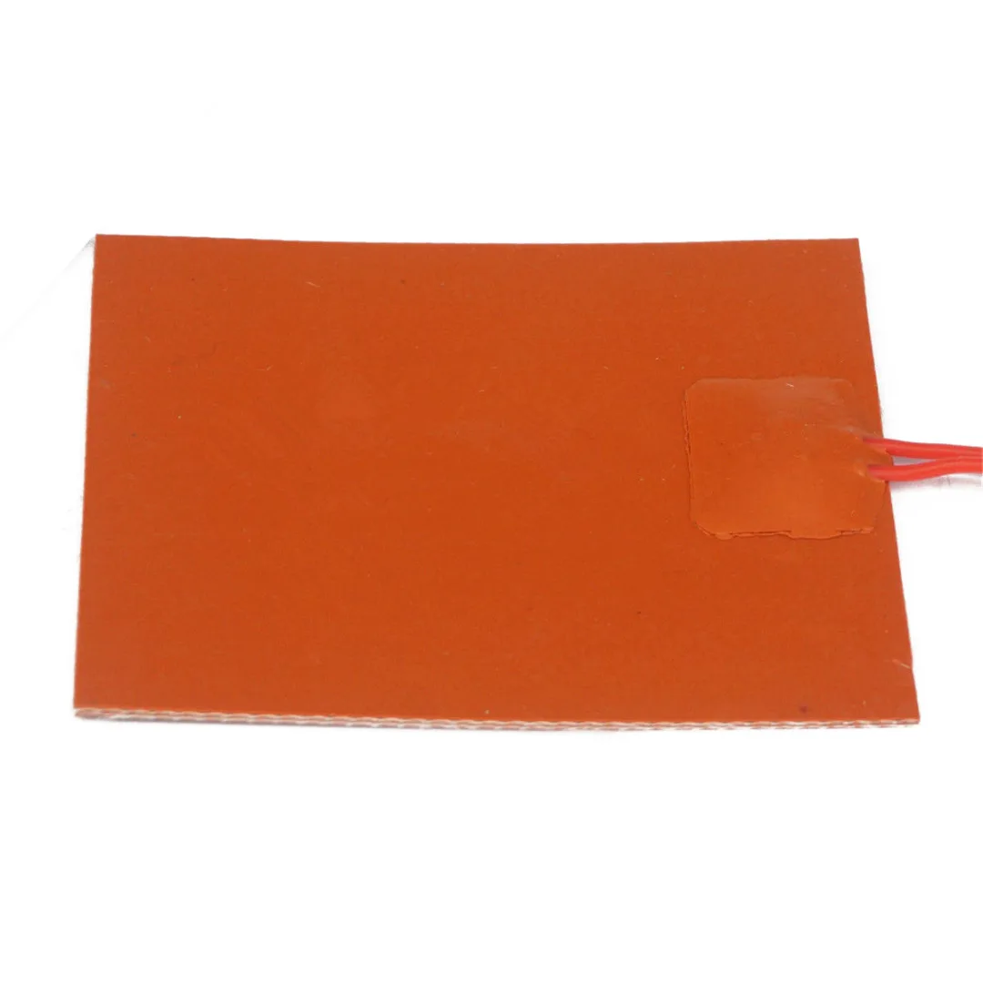 JX-LCLYL 80x100mm 12V DC 20W Flexible Waterproof Silicon Heater Pad For 3D Printer Red