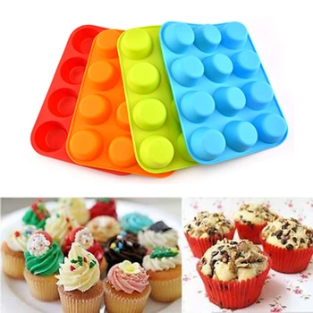 Kitchen Bakeware Silicone Fondant Metal Non-Stick 12 Cups Cupcake Baking Tray Mousse Cake Mold Muffin Pan New Cake Tools
Kitchen Bakeware Silicone Fondant Metal Non-Stick 12 Cups Cupcake Baking Tray Mousse Cake Mold Muffin Pan New Cake Tools