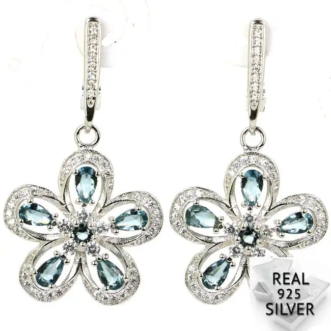 Real 7.9g 925 Solid Sterling Silver Ravishing Top London Blue Topaz CZ Ladies Earrings 41x22mm
Real 7.9g 925 Solid Sterling Silver Ravishing Top London Blue Topaz CZ Ladies Earrings 41x22mm