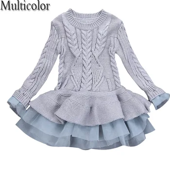 Multicolor winter Girls Dress Knitted Chiffon Long Sleeves Kids Dresses For Girl Kids Girls Clothes Children CLothing vestidos
Multicolor winter Girls Dress Knitted Chiffon Long Sleeves Kids Dresses For Girl Kids Girls Clothes Children CLothing vestidos