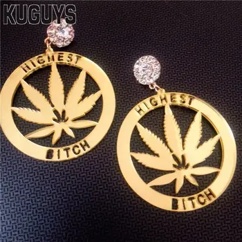 KUGUYS Jewelry for Womens Brincos Gold Acrylic Round Earrings Fashion Oorbellen Highest Bitch HipHop Dangle Earring Pendientes
KUGUYS Jewelry for Womens Brincos Gold Acrylic Round Earrings Fashion Oorbellen Highest Bitch HipHop Dangle Earring Pendientes