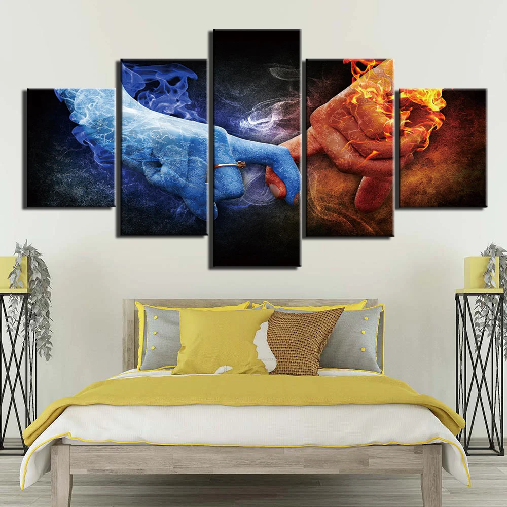 Canvas HD Modern Wall Art Home Decoration Living Room 5 Panel Ice and fire fingers contes Print Painting Modular Pictures Poster
Canvas HD Modern Wall Art Home Decoration Living Room 5 Panel Ice and fire fingers contes Print Painting Modular Pictures Poster