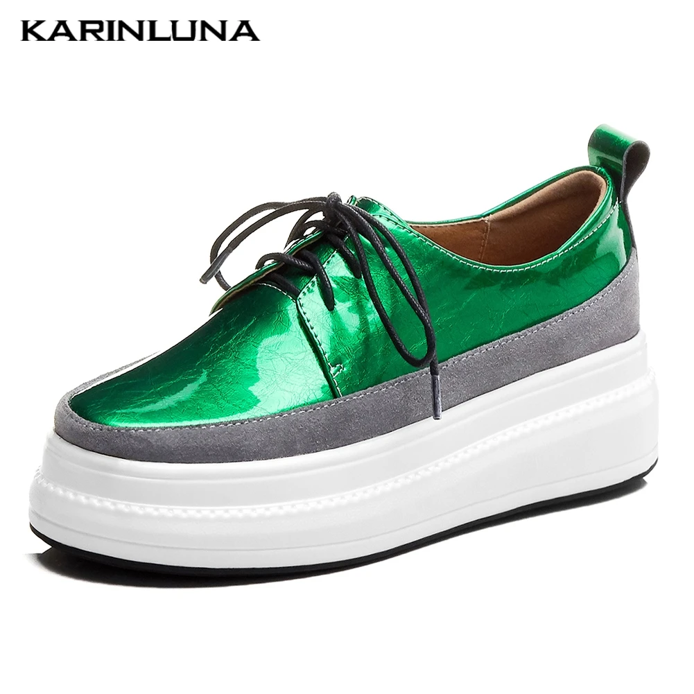KARINLUNA Brand Design Genuine Cow Leather Flat Platform Shoes Woman Flats Shoelaces INS Hot Flats Woman Shoes Footwear
KARINLUNA Brand Design Genuine Cow Leather Flat Platform Shoes Woman Flats Shoelaces INS Hot Flats Woman Shoes Footwear