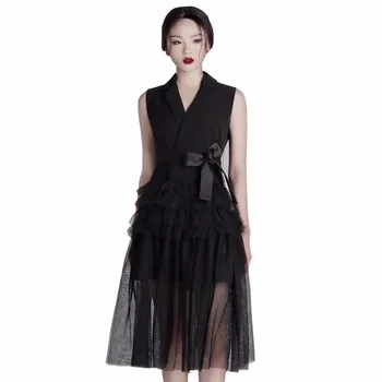2019 Dress Sexy Celebrity Patchwork Bow Mesh Wommen Turn-Down Collar Night Club Sleeveless Body con Party Dresses Wholesale
2019 Dress Sexy Celebrity Patchwork Bow Mesh Wommen Turn-Down Collar Night Club Sleeveless Body con Party Dresses Wholesale