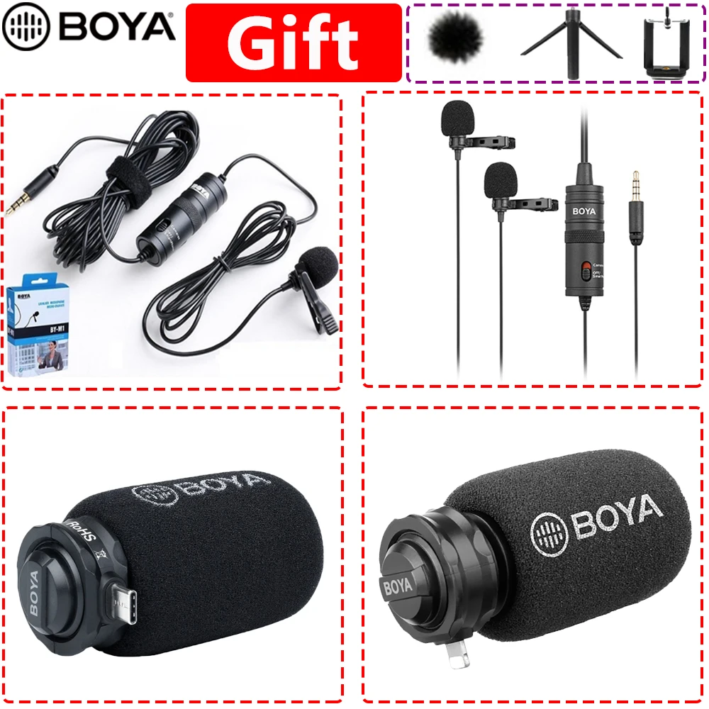 BOYA BY-DM100 BY-M1 BY-DM200 BY-M1DM Microphone Lavalier Microphone Mic microfono recording studio for vlog profissional phone
BOYA BY-DM100 BY-M1 BY-DM200 BY-M1DM Microphone Lavalier Microphone Mic microfono recording studio for vlog profissional phone