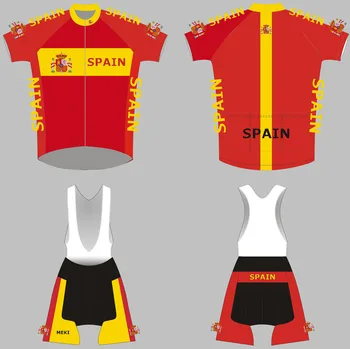 Newest design national spain hot selling bicycle cullot racing jersey maillot made from polyester and lycra italy ink 9D gel pad
Newest design national spain hot selling bicycle cullot racing jersey maillot made from polyester and lycra italy ink 9D gel pad