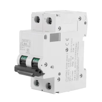 Professional 63A C65H-DC 2P Low-voltage Miniature Circuit Breaker DC 250V 2-Pole Circuit Breaker Air Switch Wholesale
Professional 63A C65H-DC 2P Low-voltage Miniature Circuit Breaker DC 250V 2-Pole Circuit Breaker Air Switch Wholesale