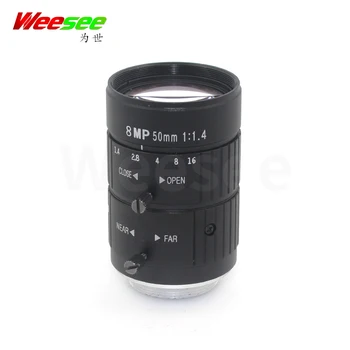 WS 50mm 8MP HD CCTV lens F1.4 C mount manual fixed focus machine vision 8 megapixel HD surveillance CCTV camera lens
WS 50mm 8MP HD CCTV lens F1.4 C mount manual fixed focus machine vision 8 megapixel HD surveillance CCTV camera lens