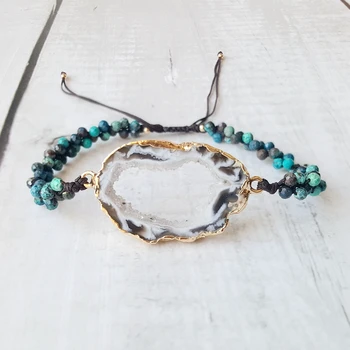 Lii Ji Chrysocolla Drusy Druzy Crystal Agate Natural Stone Rope Bracelet For Women Man Jewelry Dropshipping
Lii Ji Chrysocolla Drusy Druzy Crystal Agate Natural Stone Rope Bracelet For Women Man Jewelry Dropshipping