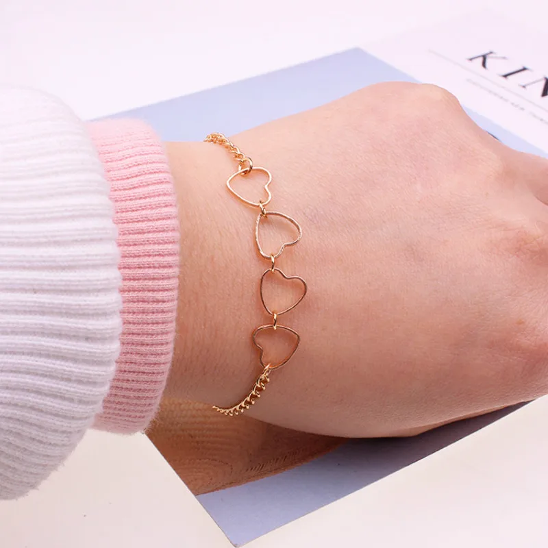 New jewelry fashion personality simple and exquisite series 4 love metal texture bracelet
New jewelry fashion personality simple and exquisite series 4 love metal texture bracelet