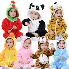 2018 Romper Infantil Macacão New born Bebe Roupas Das Meninas Dos Meninos Do Bebê Com Capuz Romper Do Bebê Da Criança Roupa Do Bebê Panda Bonito Trajes(China)