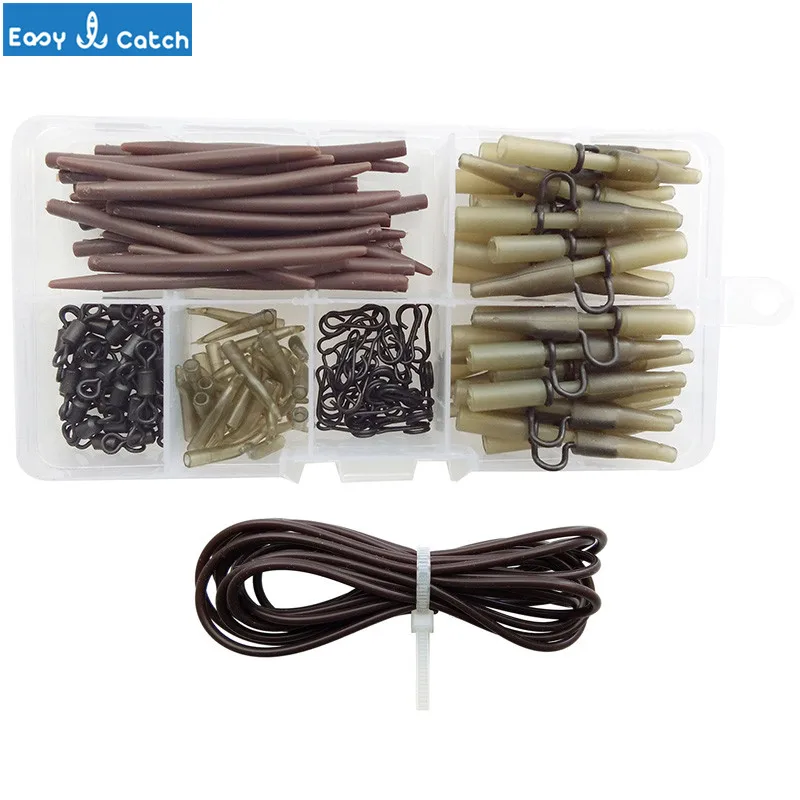 151pcs Carp Fishing Accessories Tackle Anti Tangle Sleeves Silicone Rig Tube Lead Clips Carp Hook Sleeves Set With Box
151pcs Carp Fishing Accessories Tackle Anti Tangle Sleeves Silicone Rig Tube Lead Clips Carp Hook Sleeves Set With Box