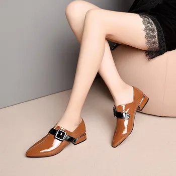 MLJUESE 2019 women pumps Cow leather yellow color Rome style autumn spring buckle strap pointed toe low heels size 34-40
MLJUESE 2019 women pumps Cow leather yellow color Rome style autumn spring buckle strap pointed toe low heels size 34-40