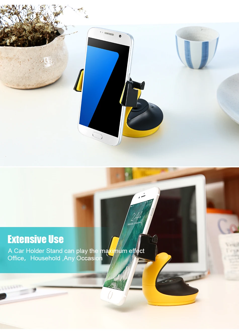 FLOVEME Automatic Lock Adsorption Car Phone Holder For iPhone Samsung Galaxy Xiaomi LG Swan Design Vehicle Mounted Holder Stand (10)