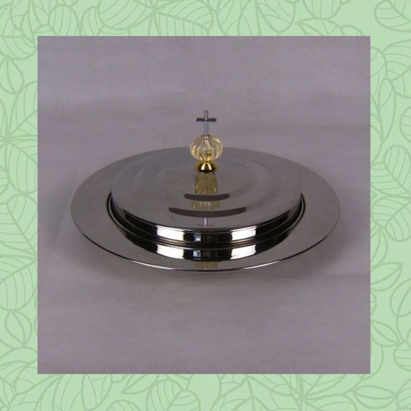 New Luxury Dishes Stainless Steel Communion Set Round Tray Bread Plate Crown Ten Cross Lid Christian Church Free Shipping
New Luxury Dishes Stainless Steel Communion Set Round Tray Bread Plate Crown Ten Cross Lid Christian Church Free Shipping