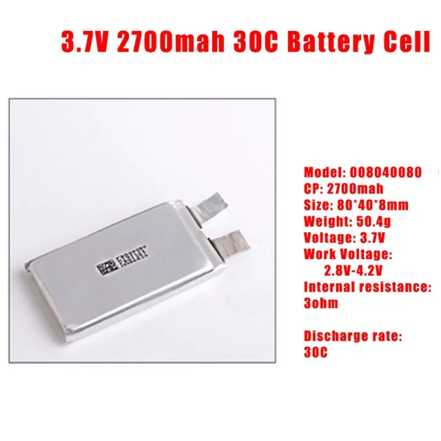GTFDR Helicopter Airplane drone 2700mah 3.7V 30C max60C Battery cell F Parrot Bebop 2 Drone upgrade parts
GTFDR Helicopter Airplane drone 2700mah 3.7V 30C max60C Battery cell F Parrot Bebop 2 Drone upgrade parts