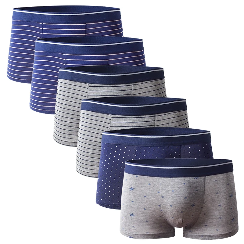 Boxers Men Modal Underwear Men Boxershorts Striped Gray Underpants Clothings Breathable Flexible Male Pants 6pcs Sets u872
Boxers Men Modal Underwear Men Boxershorts Striped Gray Underpants Clothings Breathable Flexible Male Pants 6pcs Sets u872