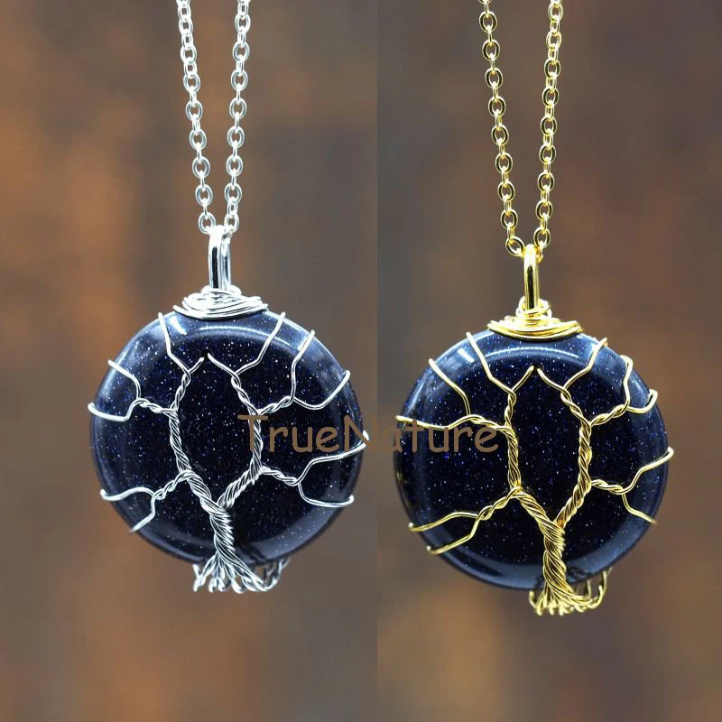 New Tree Round Shape Blue Sand Charm Gold Color Chains Necklace Jewelry In 18 Inch NM7747
New Tree Round Shape Blue Sand Charm Gold Color Chains Necklace Jewelry In 18 Inch NM7747