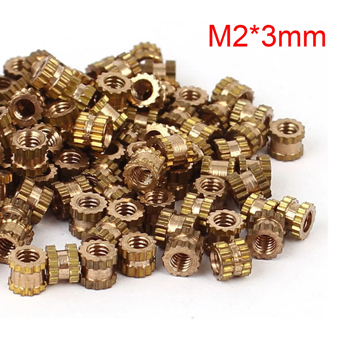 100pcs M2x3mm Brass Cylinder Knurled Threaded Round Insert Embedded Nuts OD 3.2mm Mayitr
100pcs M2x3mm Brass Cylinder Knurled Threaded Round Insert Embedded Nuts OD 3.2mm Mayitr
