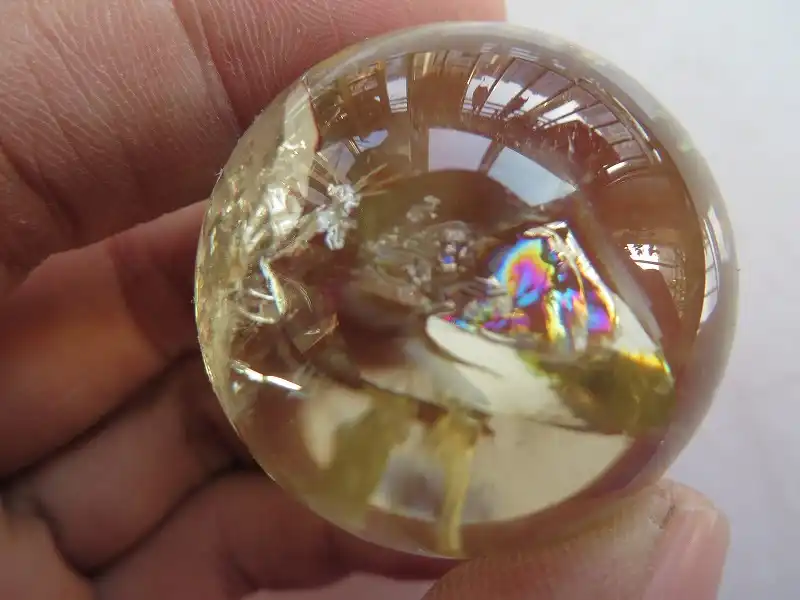 natural citrine quartz rainbows ball crystal sphere orb healing